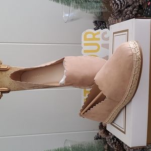 Charter Club Women's Joliee Blush Micro Flat Shoes Size 8.5M